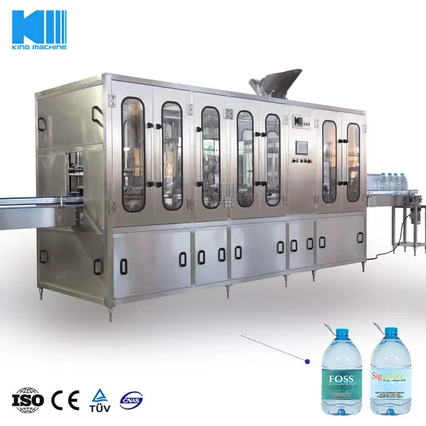 Automatique complète 4-4-1 400BPH 5L 4L 3L Machine de remplissage d'eau de remplissage de bouteille linéaire