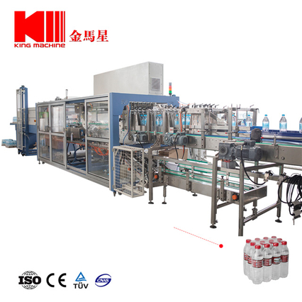 Machine d'emballage rétractable pour les bouteilles en plastique / machine d'emballage avec un plateau