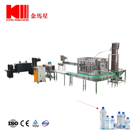 Usine d'emballage d'eau complète avec machine à moulage par coup semi-automatique basée sur 200m2. Taille de la bouteille: 500-1000ml
