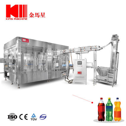 500 ml 6 000 bouteilles par heure Ligne de remplissage de bouteille pour animaux de compagnie pour produire des jus de fruits et des boissons gazeuses gazeuses