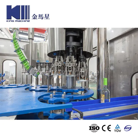 Bouteille de bouteille en verre bouchons de couronne d'anneau tout en une seule ligne de production de rinçage de la ligne de production de boisson gazeuse à la machine à fabriquer